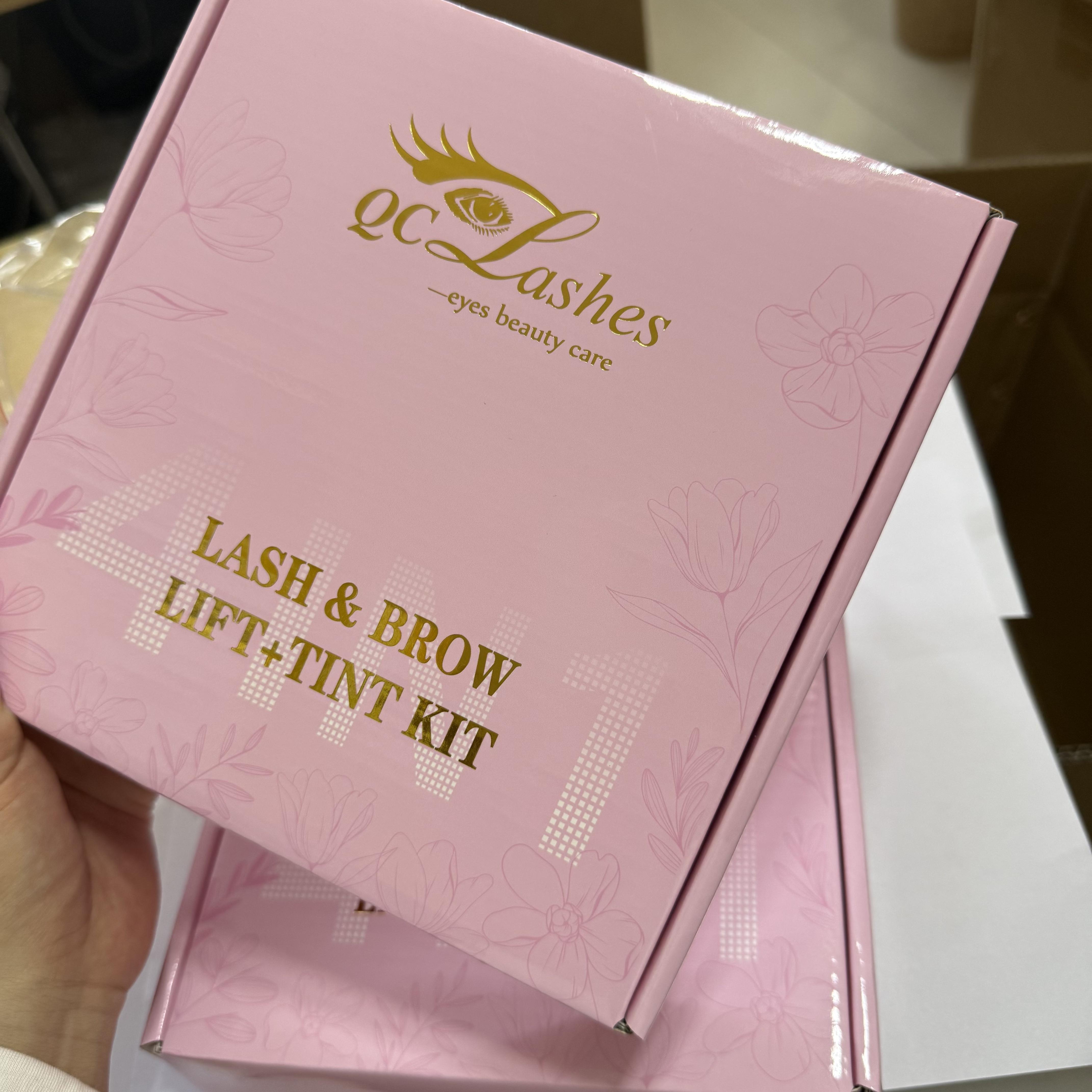 Custom logo Lash Perming Lift Kit 4 in 1 Brow Lamination Kit Lash Brow Lifting Solution Perm and Tint Kit Lash & Brow Lift