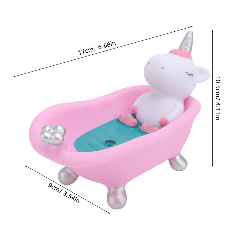 Unicorn Soap Box Cartoon Holder Shower Travel Portable Drainage Case Lovely Bathroom Pink Soap Dish Home Goods