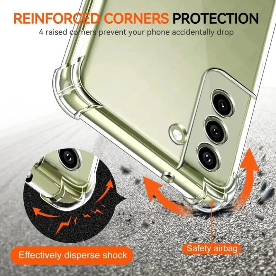 S25Edge Shockproof Clear Silicone Case For Samsung Galaxy S25 S24 FE S23 Plus S10 Lite E S20 S21 FE S22 Soft TPU Capa Cover