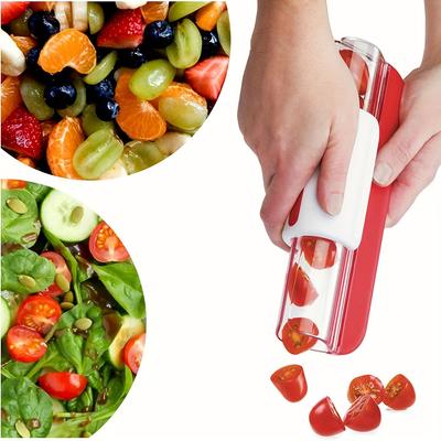 1 Stück, Kirschtomatenschneider, Traubenschneider, multifunktionaler Traubenschneider, kleiner Obstschneider, Trauben-Küchenzubehör, Werkzeug zur Kuchendekoration.