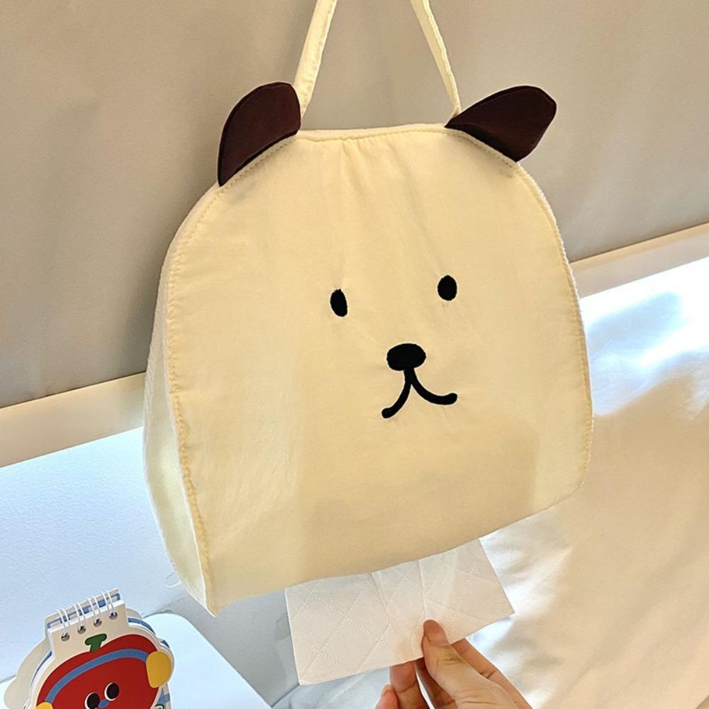 Cartoon Car Tissue Box Portable Paper Storage Bag Creative Napkin Storage Holder Student Dormitory