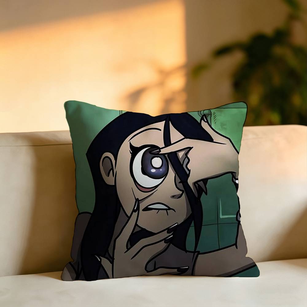 Russian Cartoon MMetal Family Pillow Case Square DoubleSided Sofa Cushion Cover Bedroom Bedside Pillow