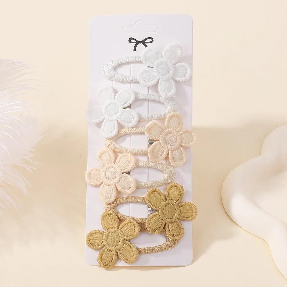 

6Pcs/Set Cute Daisy Flower Hair Clips for Baby Girls Lovely Bang Side Clip Hairpins Princess Barrette Kid Hair Accessories