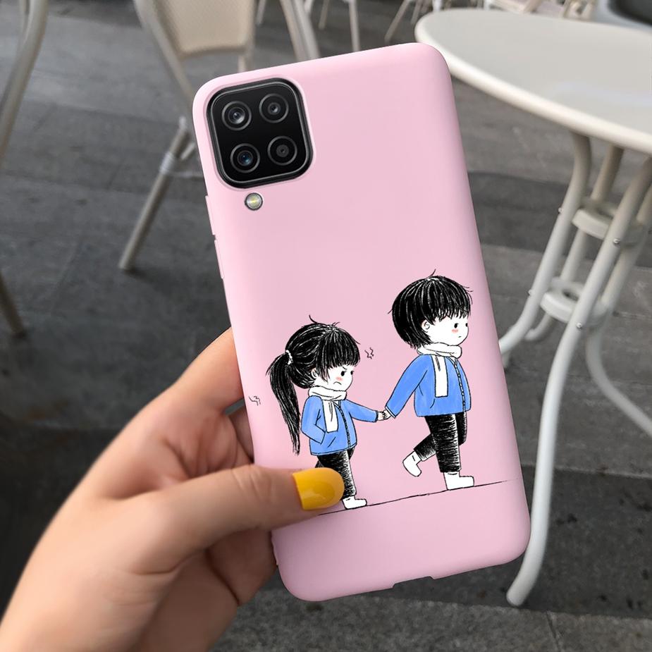 Für Samsung Galaxy A12 Hülle M12 F12 Cue Süßigkeiten Bemalte Abdeckung Weiche Silikon Handyhülle Für Samsung A12 M 12 GalaxyA12 Coque Bumper