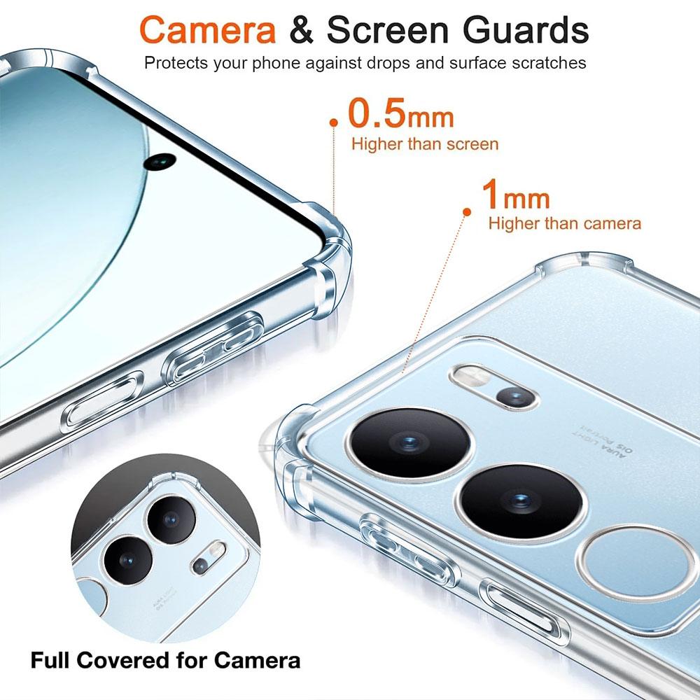 Phone Case For Vivo V29 Pro 5G Case Clear Soft Silicone Shockproof Airbag Bumper For Vivo V29E 5G V29 5G Back Cover Fundas