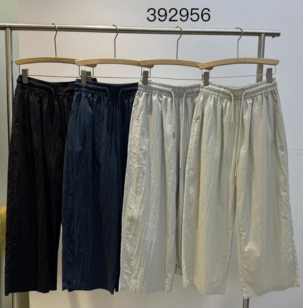 

New Spring/Summer High Waist Korean Style Elastic Drawstring Plus Size Loose Harem Pants One Size синий