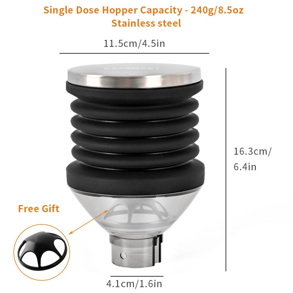 

Кавомолка для кавових зерен Однодозовий бункер/Повітродувка Кавомолка Контейнер для зерен Інструменти для видування та очищення Для Eureka Mignon та Helios