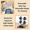Double Deck Kitchen Organizers for Pot Covers and Cutting Boards with Suction Base for Easy Setups and Space Saving