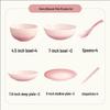 Wenlunshan Pebble Pink Ceramic Dinnerware Set