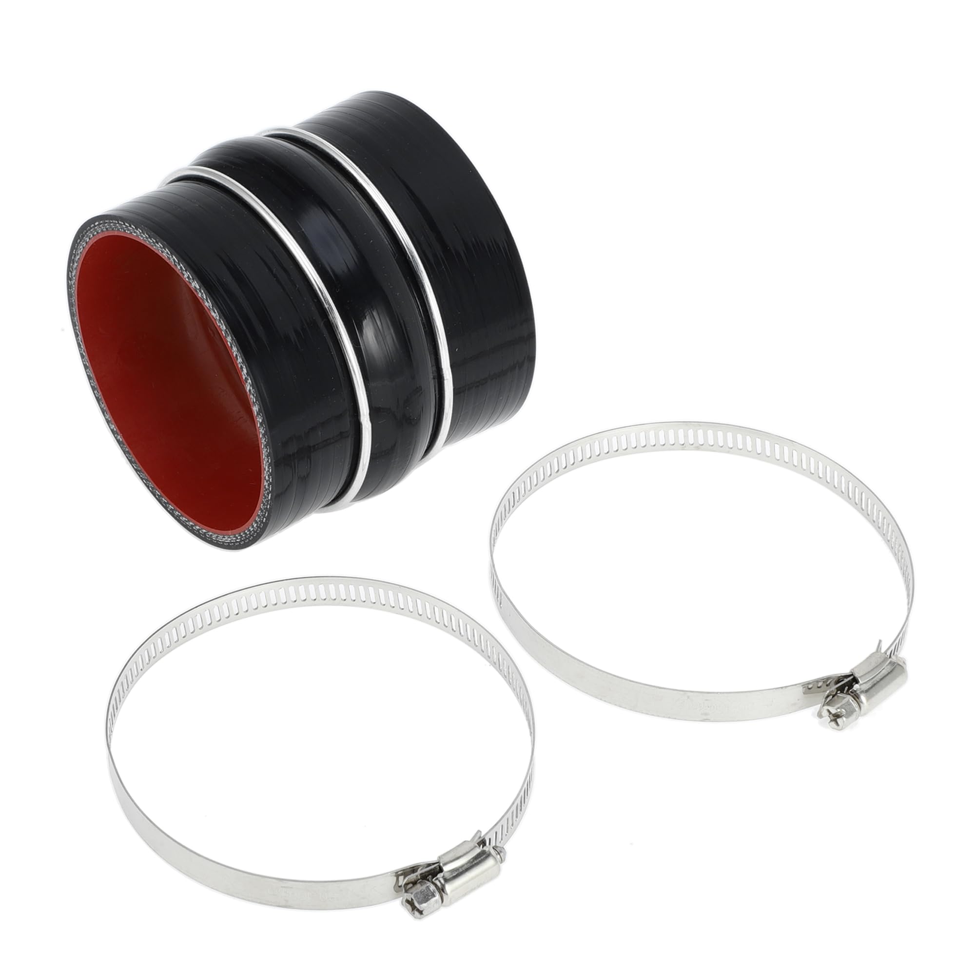 

X AUTOHAUX 1 Set Inner Diameter 80mm/315 Length 76mm/299 Black Red Car Silicone Hose Inner diameter 80mm червоний