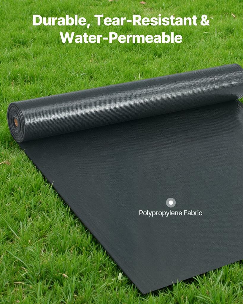 Silt Fence Fabric Roll, 0.91 x 152.4 m Erosion Control Fencing, Industrial Grade Tough Polypropylene Fabrics for Sediment Retention, Temporary Fabric