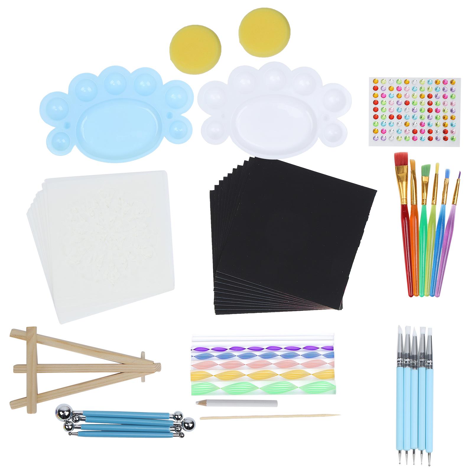 

58Pcs Mandala Dotting Tools Set with Zipper and Waterproof Storage Bag Art Painting