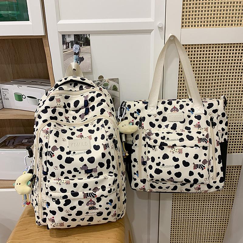 Schoolbag 2025 Schoolbag Female Korean Edition Junior Girl High School High School Large Capacity Mori Cute Printed Backpack