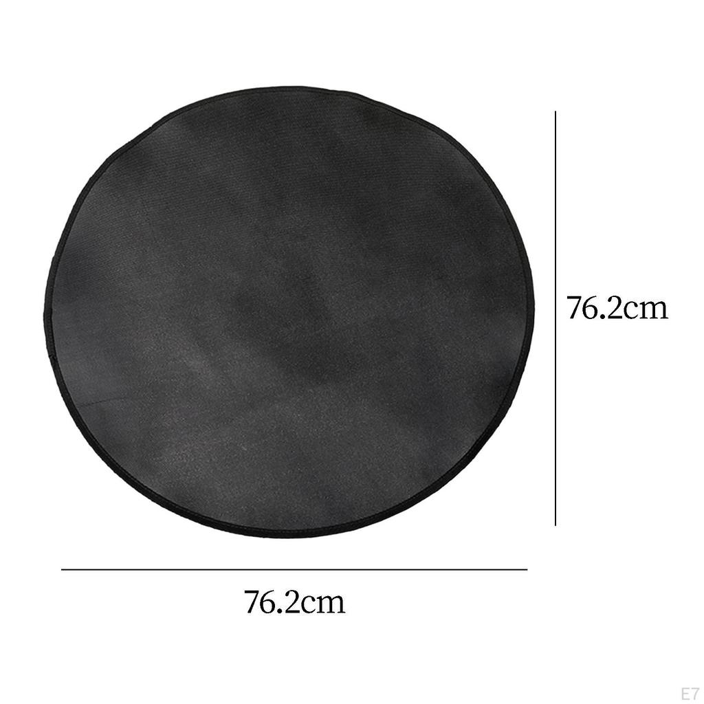 BBQ Floor Protective Mat, Fire Mat Round Double Layer Heat Insulation Fireplace Fireproof