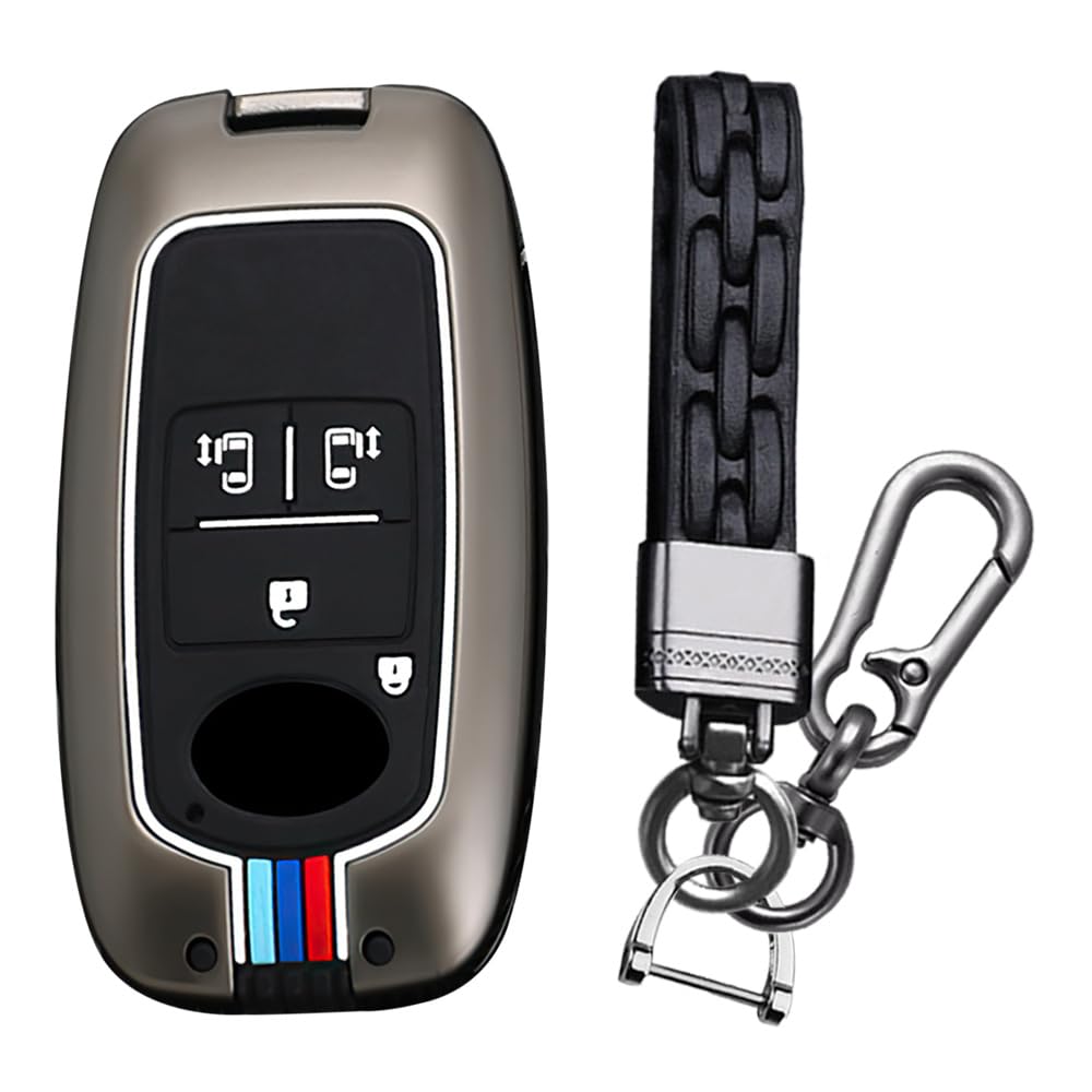 

KUNIO Эксклюзивный двухсторонний сдвижной чехол для ключей с 4 кнопками, чехол для ключей, держатель для ключей, силиконовый сплав, флуоресцентный, оригинальный Daihatsu Toyota Roomy New Taft