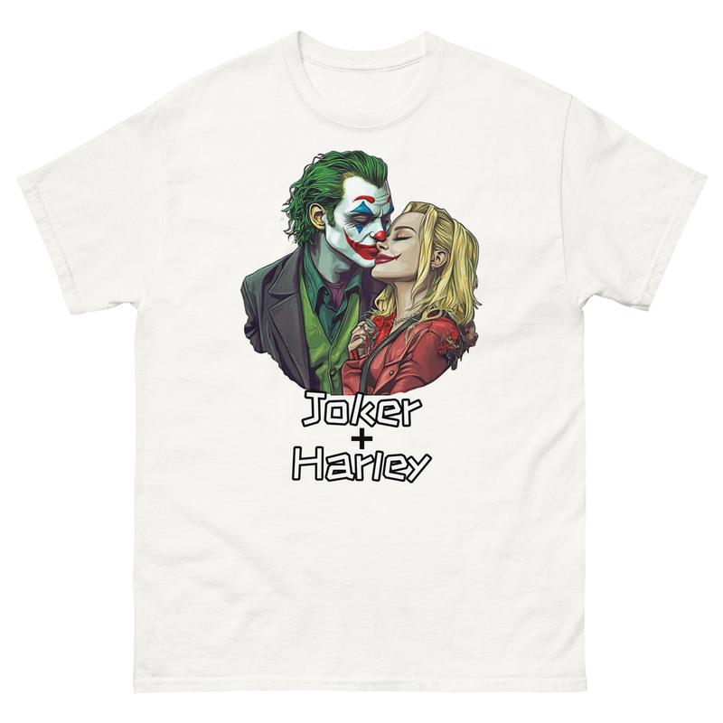 Joker + Harley Unisex T-Shirt | DC Comics | Cute Joker and Harley Quinn Tee S