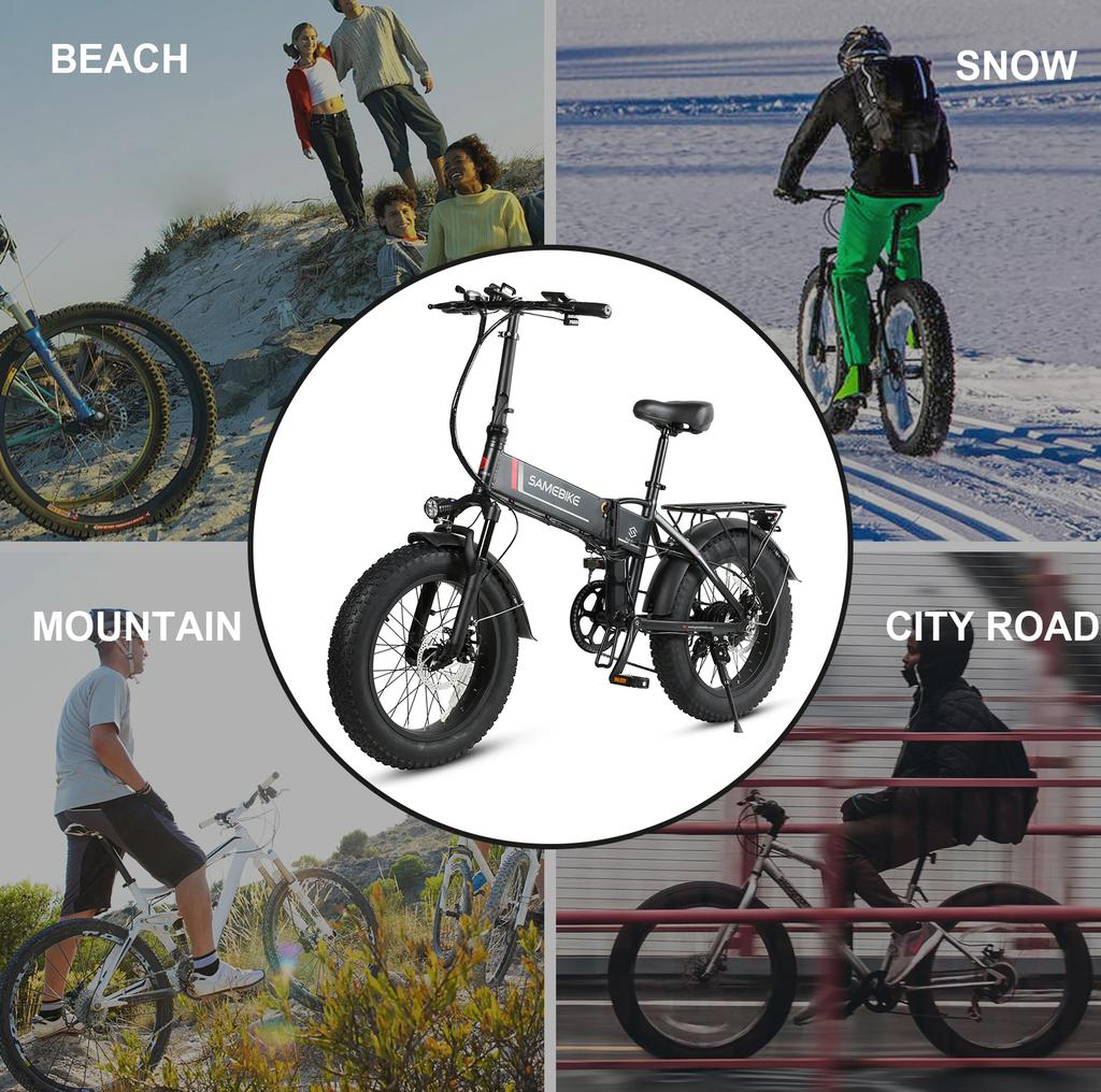 2025 New LOTDM200 Folding Electric Bike 500W Motor 48V-10AH Lithium Battery Urban Portable Electric Bike EU stock