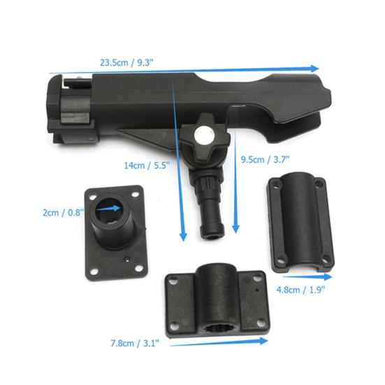 MUQZI Sports Accessory Rotatable Fishing Rod Holder Bracket With Screws For Boat Kayaking Yacht Tackle