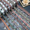 Woven Jacquard Ribbon Lace Tassel Fringe Geometric Figure Pattern for Clothing Straps Accessory Cloth Supplies Diy Sewing 1Yard
