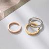 Modering für Paare aus Edelstahl in Roségold, Titanstahl Paar Zirkonring, Luxusschmuck für Damen und Herren, Hochzeitsgeschenke
