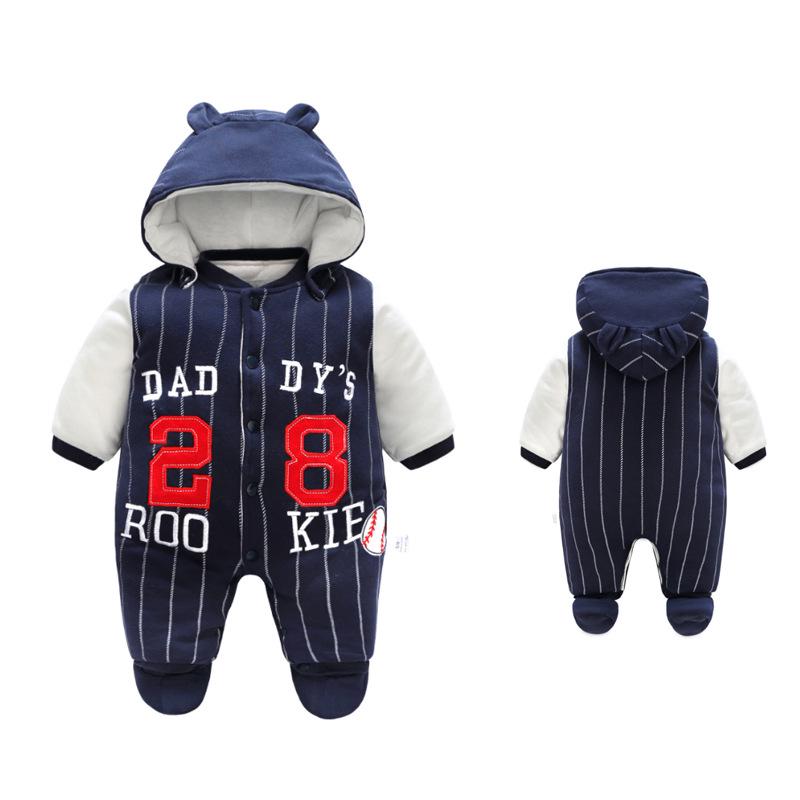 Autumn/Winter Thickened Baby Romper: Short Sleeve One-Piece for Boys & Girls