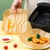 50 pezzi Carta per Friggitrice ad Aria da Cucina Carta da Forno Assorbente Olio Accessori per Friggitrice ad Aria Monouso