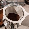 Stainless Steel Pour Over Coffee Filter Ultra Fine Mesh Space Saving Reusable Dripper for Office Staff Coffee Making