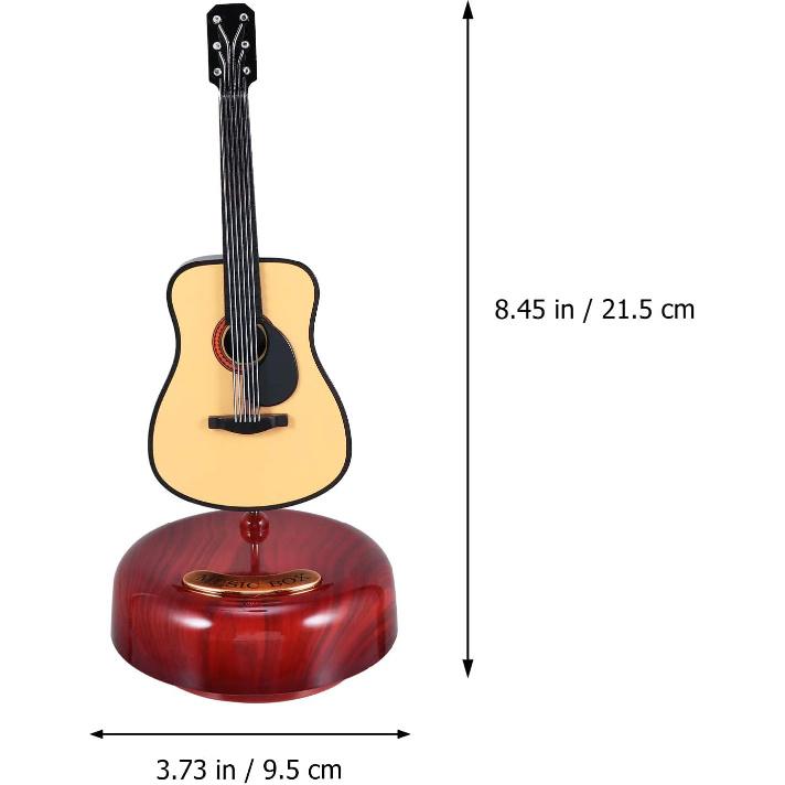 Milisten Box Music Box Mini Guitar Figurines Musical Instrument Miniature Vintage Valentines Day Mothers Day Guitar Instrument Decoration Clockwork