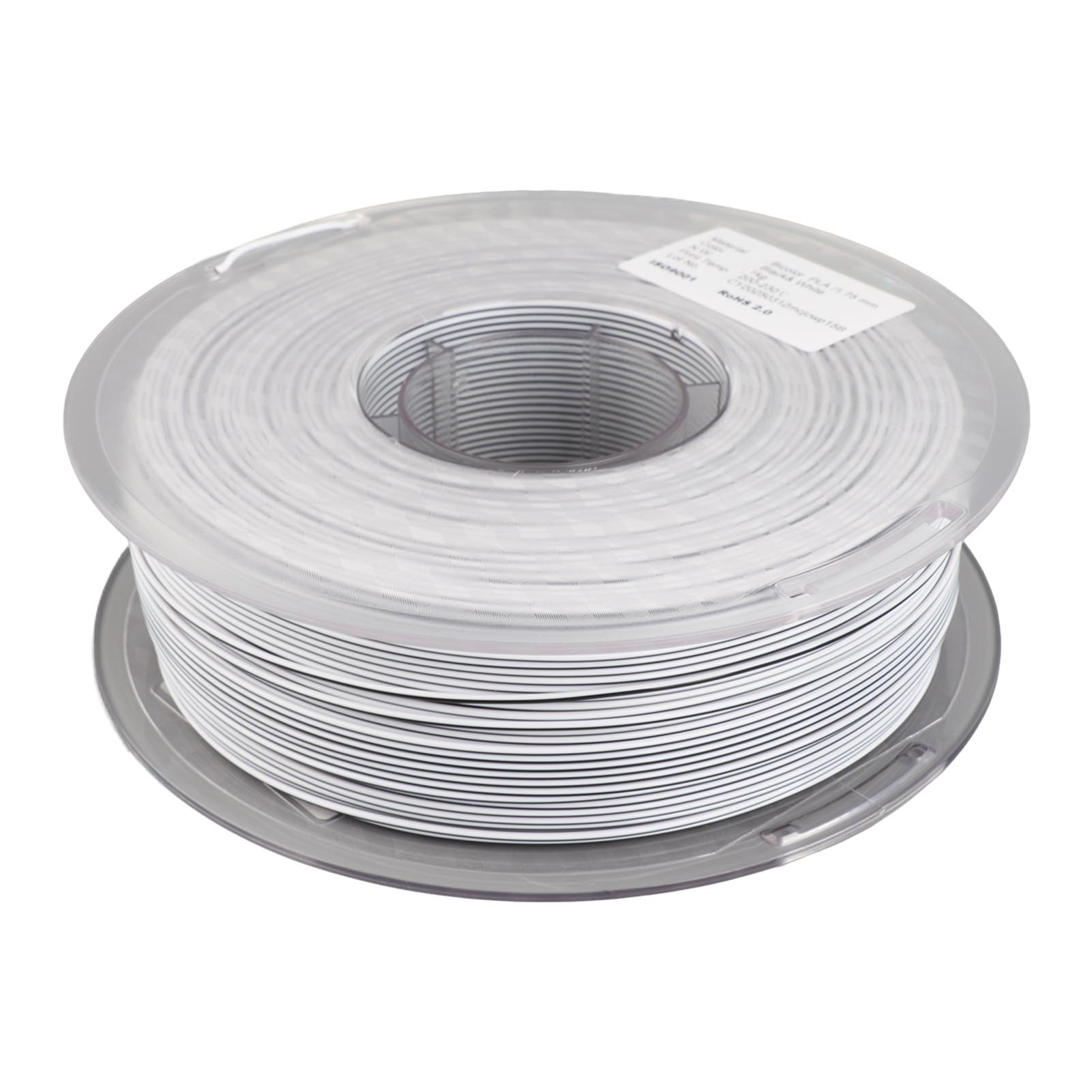 

PLA Filament Double Color Black and White Smoothly Silky Shiny 3D Printer Filament