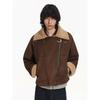 Blaexit Yuppie Old Money Style Suede Lambswool Shoulder-Length Jacket Men's Thickened Winter Quilted Jacket