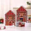 Festive Christmas House Shaped Tin Box Holiday Decorative Metal Container For Holiday Decor And Candy Storage Organizer