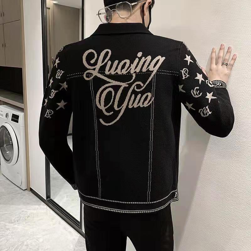 European Lapel Men's Jacket: Trendy Autumn/Winter Casual Outerwear