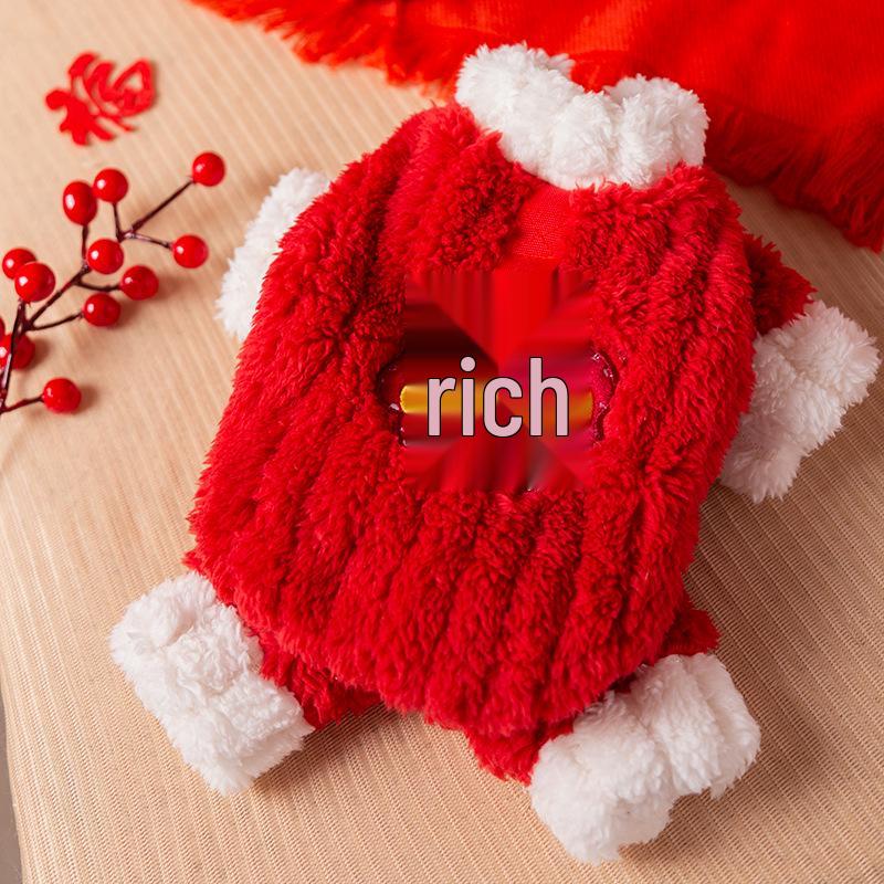 Haină Polar Drăguță cu Ursuleț Coreean pentru Câini și Pisici - Cu Patru Picioare, Caldă și Groasă pentru Toamnă/Iarnă