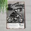 Retro Tin Motorcycle Wall Art for Cafe Bar Garage Decor