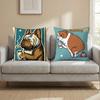 F-Französische Bulldogge PET Kissenbezug Mehrzweck-Kissenbezug für Zuhause & Auto - Wendbar, Weich & Strapazierfähig für den täglichen Gebrauch