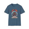 Unisex Softstyle T-Shirt Comic Snow Globe City Cartoon Chaos Graphic