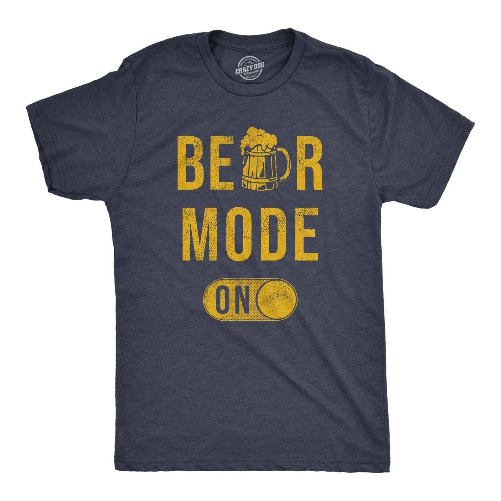 Mens Beer Mode On T Shirt Funny Drinking Partying Lager Ale Lovers Joke Tee for XXL