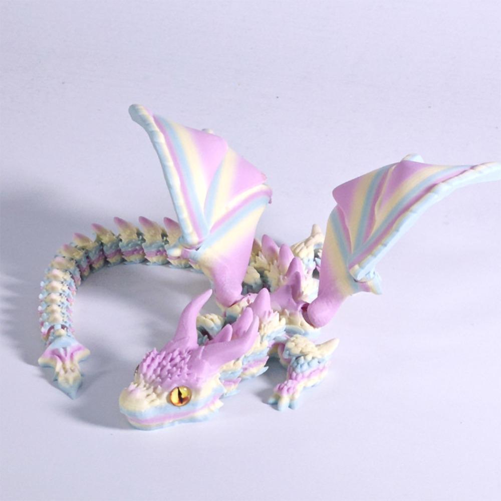 PLA 3D Printed Chameleon Model Multicolor Multi-jointed Chameleon Action Figure Movable Articulated Animal Figurine