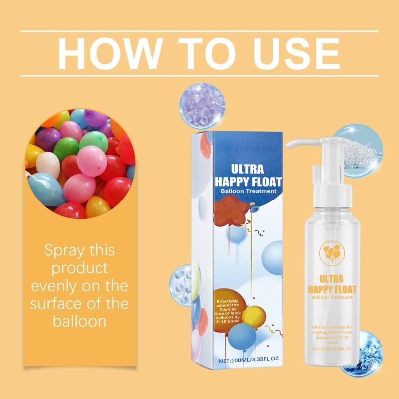Liquid Helium Balloon 100ml Protective With Glowing Effect Practical Balloon Gloss Brightener For Nighttimes Celebration