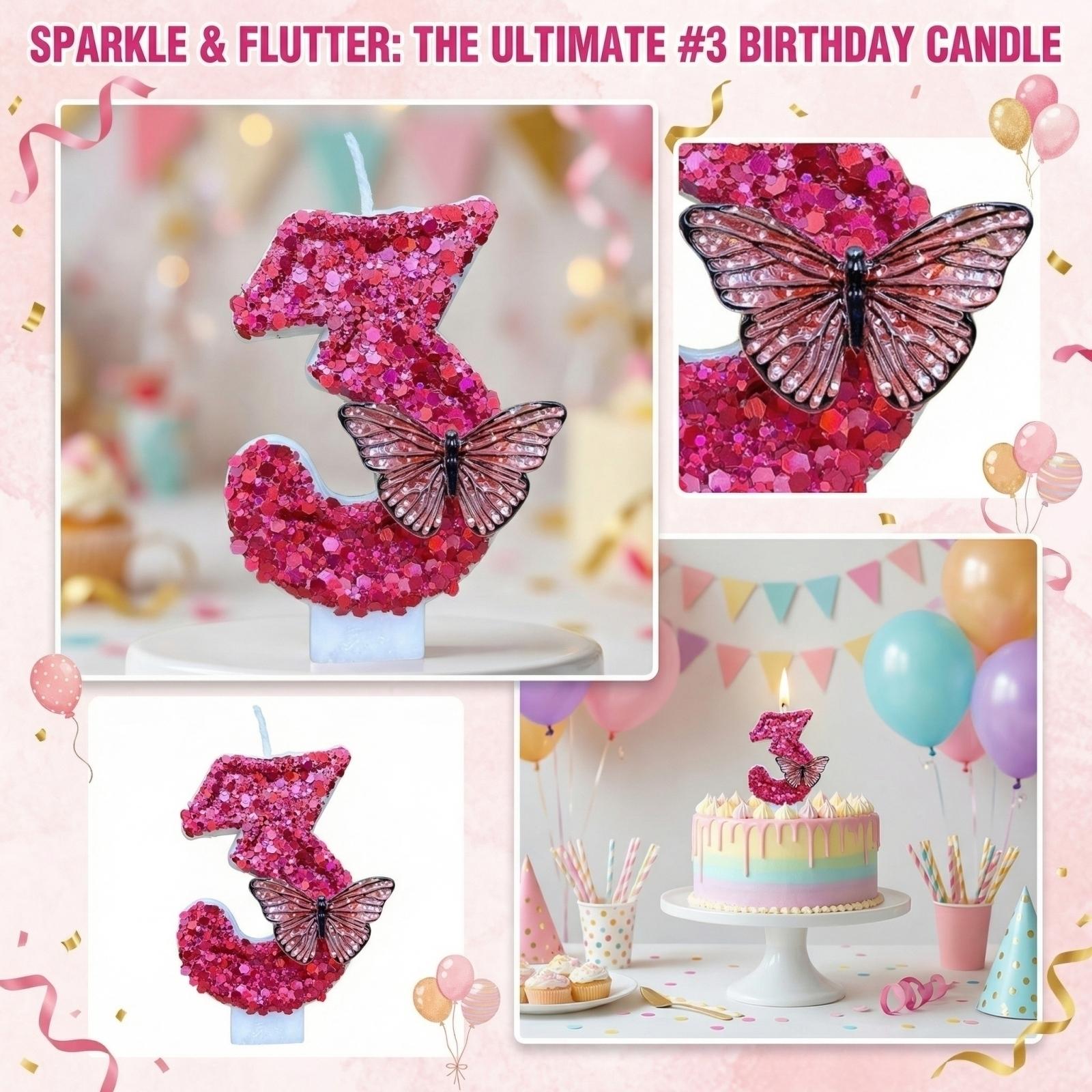 

Fashion Cartoon Creative Birthday Candles Party Digital Candles one size