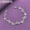CHSHINE 925 Sterling Silver Charm Love Heart Bracelet For Women Wedding Party Fashion Jewelry