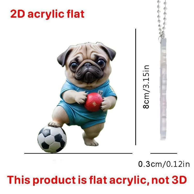 

Новый акриловый плоский 2D Kicker Dog Car декоративный кулон рождественский декоративный рюкзак брелок кулон