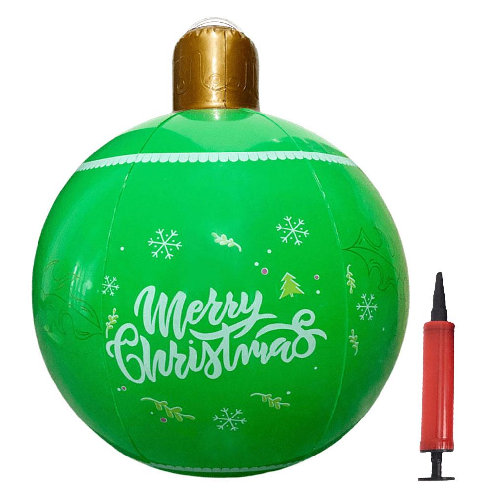 24 Inch Giant Inflatable Christmas Ball for Outdoor Decoration Perfect for New Year and Holiday Festivities