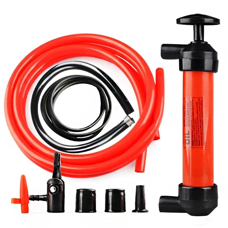 

Ручной масляный насос Ручная сифонная трубка Автомобильный лодочный шланг для перекачки жидкости и газа Всасывающий надувной насос Экстрактор для откачки дизельной жидкости красный