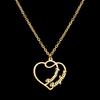 Atoztide Custom Name Necklace Personalized Butterfly Fashion Stainless Steel Pendant Heart Letter One Hole Chain for Women Gift