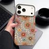 Full Screen Line Drawing Daisy Pattern Soft TPU Phone Cover For iPhone 17 Pro Max Air 16e 15 14 13 Shockproof Case with Leather Texture Design