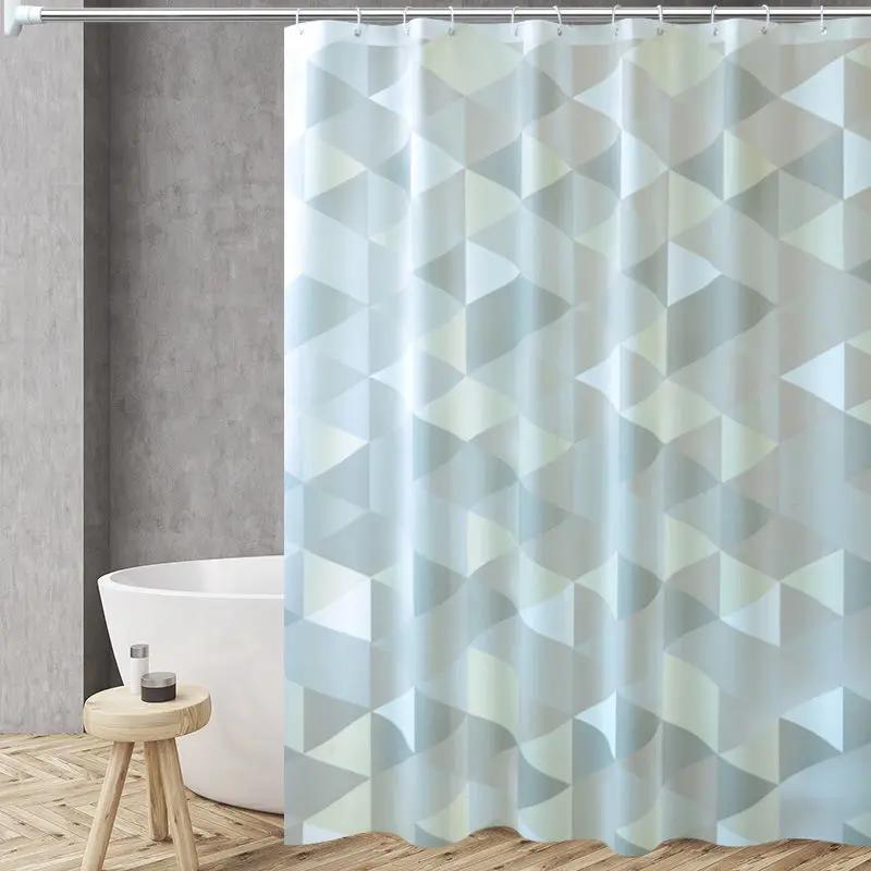Shower Curtains 180cm PVC Leaves Modern Style Bathroom Curtain with Hooks Waterproof 71 Inches Simple Funny Shower Curtain Daily
