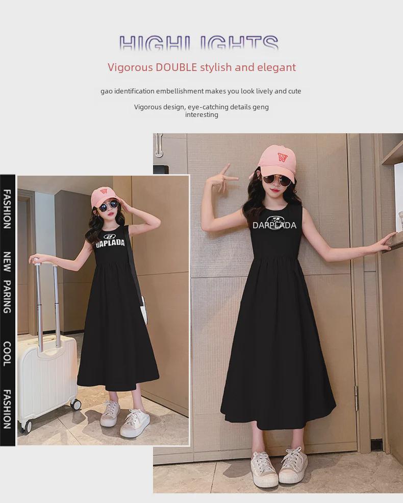 Robe princesse d'été sans manches style western pour fille - Robe longue décontractée