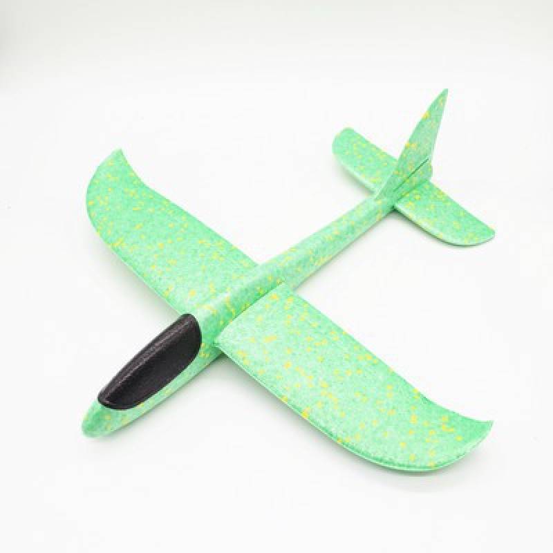 

Strong Large Foam Glider Stunt Plane Kids Hand Thrown Outdoor Garden Toy зелёный