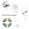 5V USB ruční skenování COB LED páskové světlo 320LED/m s prostupným dřevěným panelem 25mm inteligentní dotykový senzorový spínač, stmívatelný páskový dekor